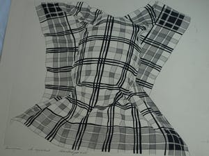 Niet of onleesbaar gesigneerd - Ets en aquatint, “Theedoekportret 1” kopen? Bied vanaf 1!