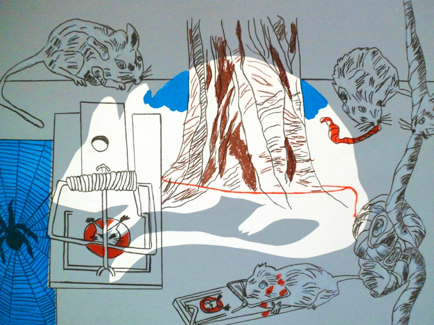 Jacob Zekveld - Muizen met muizen val.Groot en prachtig van kleur! kopen? Bied vanaf 95!