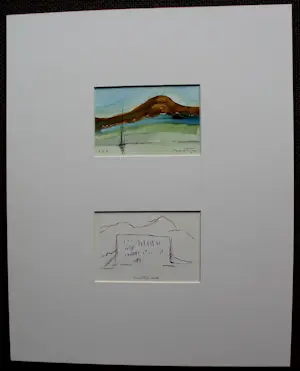 Jan Montyn - Twee werkjes(aquarel en potlood)in een passe-partout - 1999/2009 kopen? Bied vanaf 199!