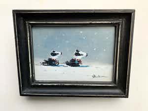 Henk Poeder - Dassen in de sneeuw verkocht voor € 50!