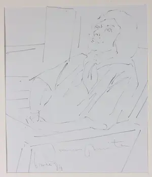 Janus Nuiten - Verschillende technieken, Lot van 40 schetsen van figuren kopen? Bied vanaf 100!