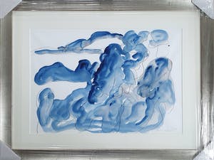 Jan Sierhuis - Aquarel en pastel op papier | Uniek werk | Nieuw ingelijst! kopen? Bied vanaf 365!