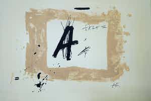 Antoni Tapies - Composition mit großem A bzw. "Lettre A" verkocht voor € 90!