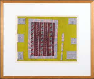 Leon Tebbe - Lino, Zonder titel - Ingelijst verkocht voor € 35!