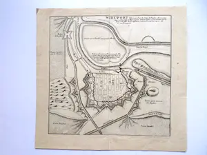 Niet of onleesbaar gesigneerd - J.B. Nolin - Nieuport ville forte et Port du Comté de Flandre (...) - ca. 1700 kopen? Bied vanaf 1!