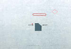 Cees Andriessen - Linosnede op rijstpapier, Zonder titel verkocht voor € 35!