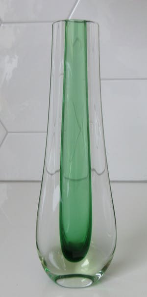 Flavio Poli - Groene Sommerso Teardrop vaas - uitvoering Seguso Vetri kopen? Bied vanaf 70!