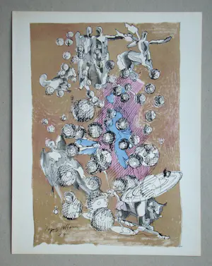 Jacques Villon - Constellation Planétaire - 1954 - Originele litho gesigneerd en gedateerd kopen? Bied vanaf 100!