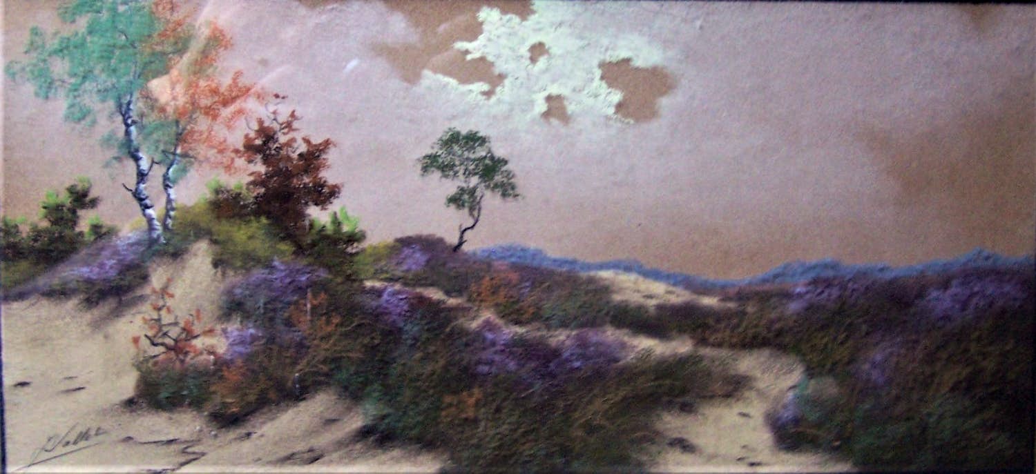 Jean Emile Vallet - Heidelandschap verkocht voor € 50!