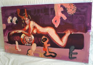 Peter Klashorst - Acrylverf op doek , “Monica Lewinsky” – 2018 – 60 x 105 cm kopen? Bied vanaf 350!