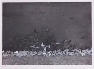 Peter Redeker - Ets, Vogels - Ingelijst kopen? Bied vanaf 80!