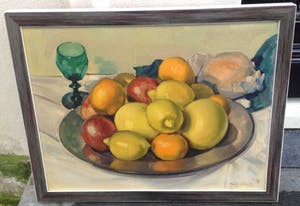 Frits Hubeek - B1663-3 - Stilleven met citrusvruchten en ander fruit kopen? Bied vanaf 50!