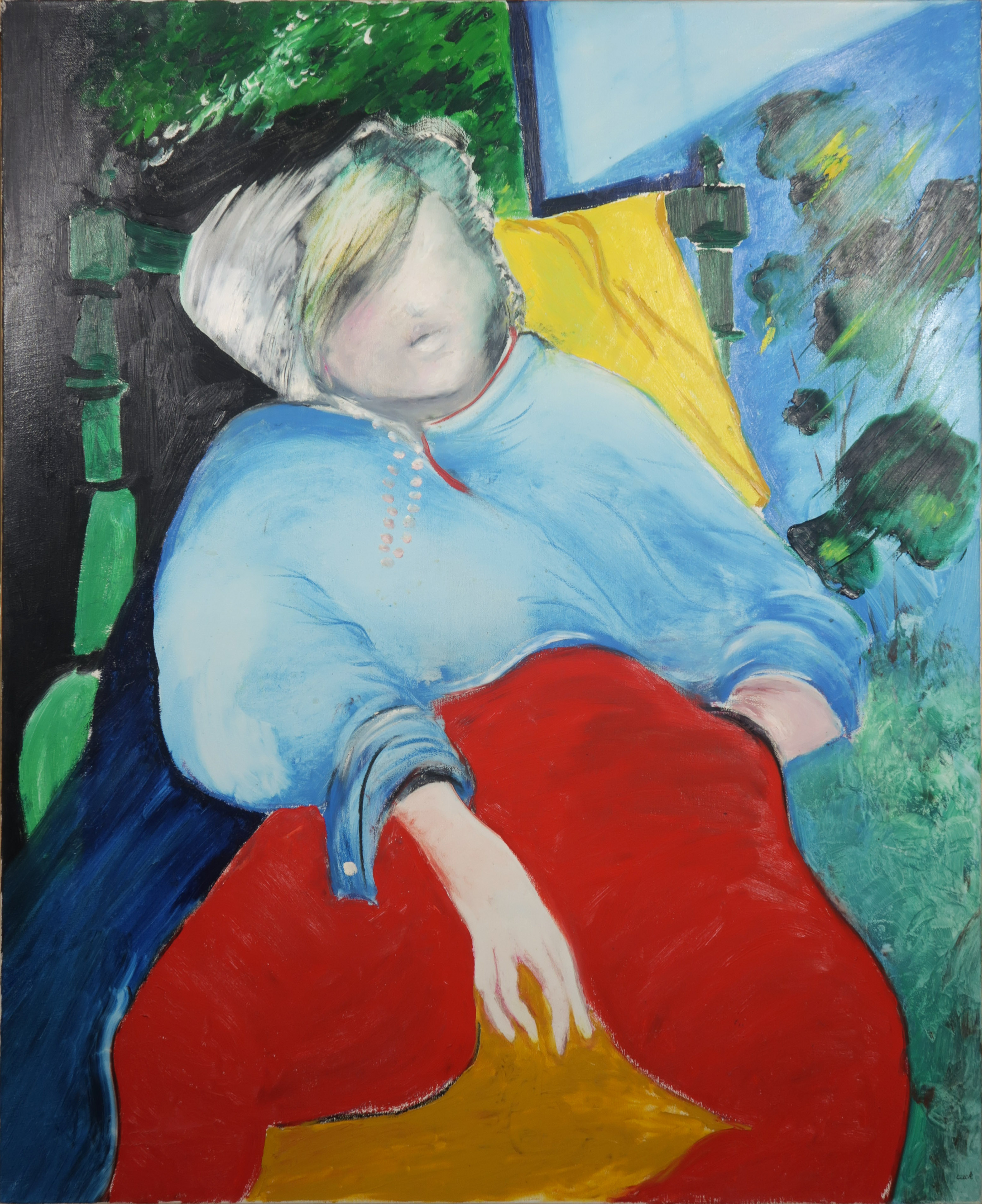 Jean-Pierre Tack - Olieverf op doek, Zonder titel - Ingelijst kopen? Bied vanaf 1!