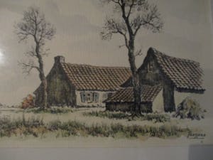 Niet of onleesbaar gesigneerd - Zeer mooie pentekening , gesigneerd en ingelijsd kopen? Bied vanaf 10!