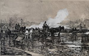 Johan Hendrik van Mastenbroek - Bedrijvigheid op de kade te Rotterdam kopen? Bied vanaf 40!