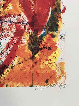 Jan Cremer - ‘Hartentulp’ - grote zeefdruk uit 1992. kopen? Bied vanaf 225!