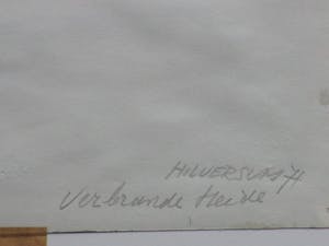Han Krug - Verbrande heide Hilversum - Aquarel kopen? Bied vanaf 30!