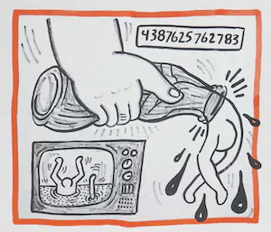 Keith Haring - Zeldzame litho uit het portfolio Against all odds kopen? Bied vanaf 1!