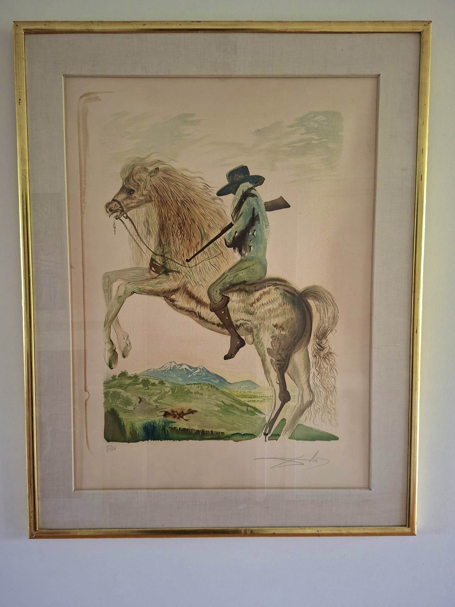 Salvador Dali - man op paard kopen? Bied vanaf 800!