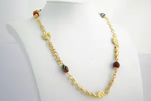 142 - Lang (50+cm) Surinaams 18 Krt gouden zg. Ala Kondre hals sieraad ketting kopen? Bied vanaf 980!