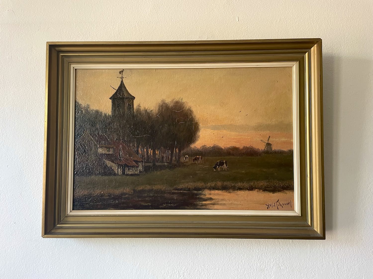 Adrianus van der Schouw - Uitzicht op Kethel (Schiedam) kopen? Bied vanaf 600!