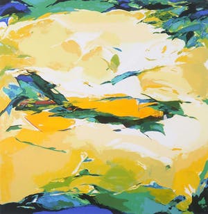 Marion Bakker - Zeefdruk, Paesaggio del fiori - Ingelijst kopen? Bied vanaf 20!