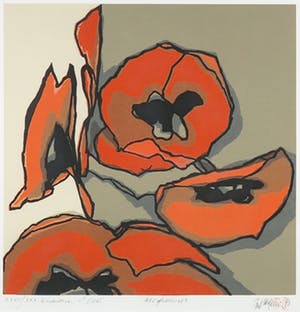 Fon Klement - Boardsnede, Les coquelicots - Ingelijst kopen? Bied vanaf 80!