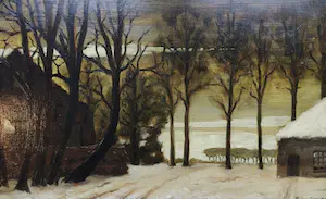 AcheterJac Zwijsen - Hollands winterlandschap - Olieverf op paneel? Enchérissez de 30!