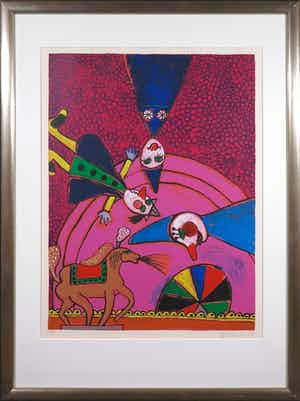 Corneille - Zeefdruk, Cirque - Ingelijst (Groot) verkocht voor € 350!