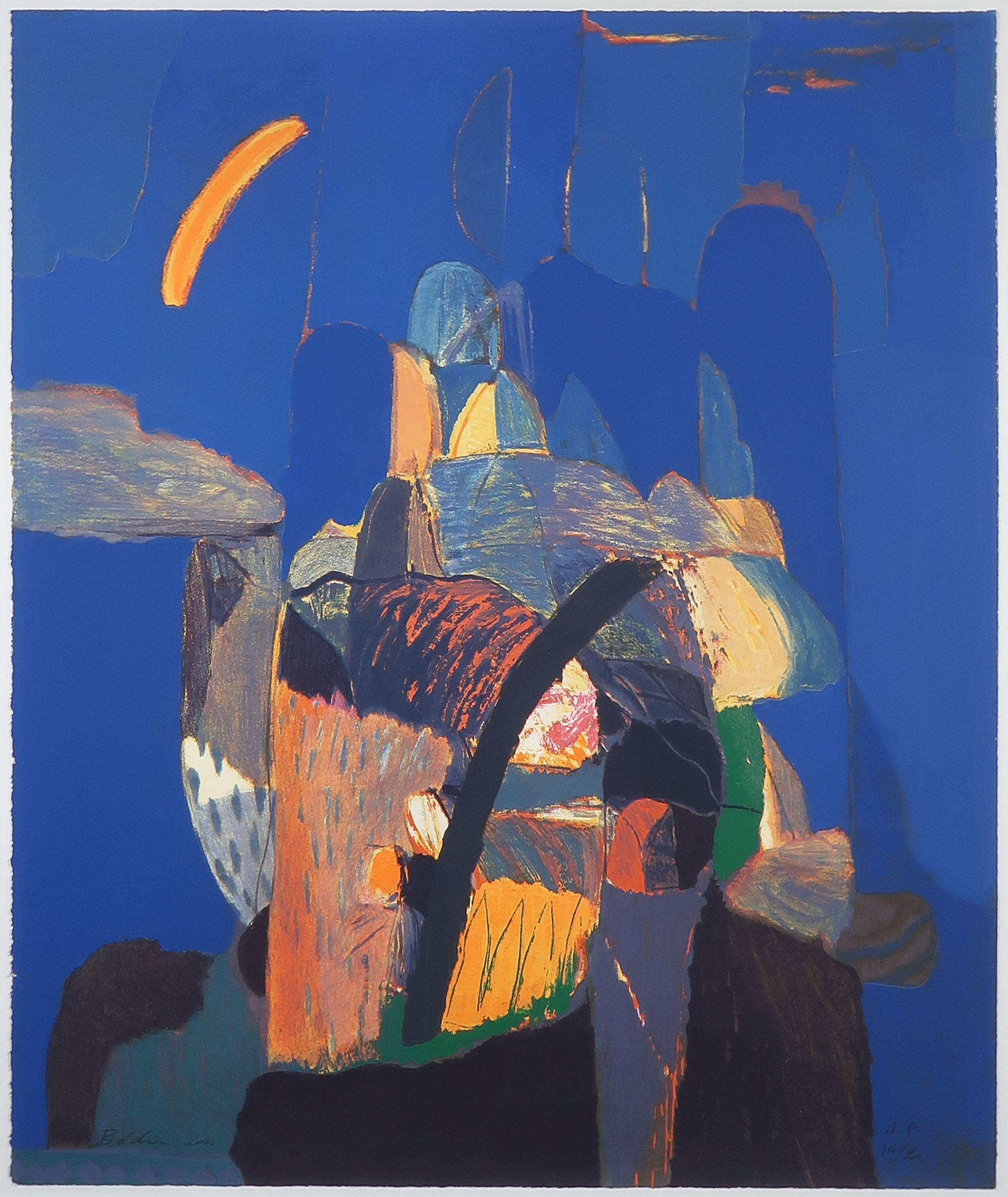 Ahmad Baldin - Zeefdruk, Nacht - Ingelijst kopen? Bied vanaf 50!