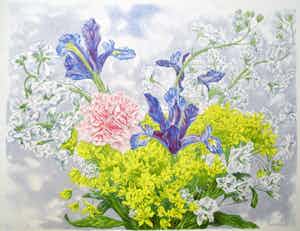 Edgar Fernhout - Litho Bloemen verkocht voor € 25!