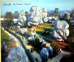 Christo - Wrapped Trees- offset 40 x 40,5 cm handgesigneerd kopen? Bied vanaf 110!