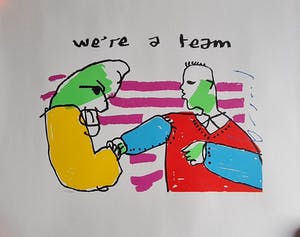 Herman Brood - We're a team - gesigneerd - 550 ex. kopen? Bied vanaf 1!