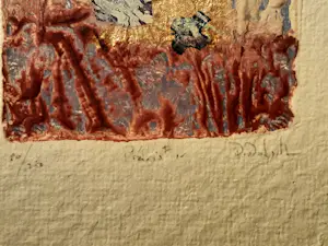 David Dodsworth - Praxis IV - 80/250, Mixed media met bladgoud kopen? Bied vanaf 65!