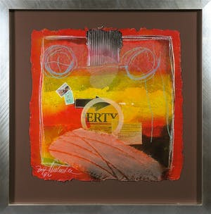 Theo Koster - Zeefdruk en collage, Love escape - Ingelijst kopen? Bied vanaf 1!