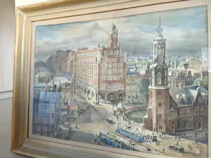 Gerrit van IJperen - Stadsgezicht op het Muntplein Amsterdam kopen? Bied vanaf 900!