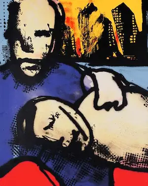 Herman Brood - Kleurenzeefdruk METROLOVERS Handgesigneerd---GROOT!!! kopen? Bied vanaf 599!