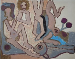 Ed Dukkers - Fantasievoorstelling met diverse figuren. kopen? Bied vanaf 95!