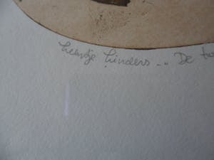 Leentje Linders - Ets, Titel, "De tweedekker Tasman". kopen? Bied vanaf 20!