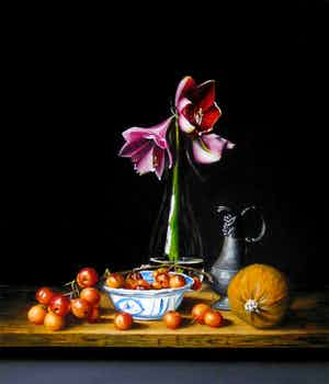 Jan Teunissen - Amaryllis en malusappeltjes verkocht voor € 500!
