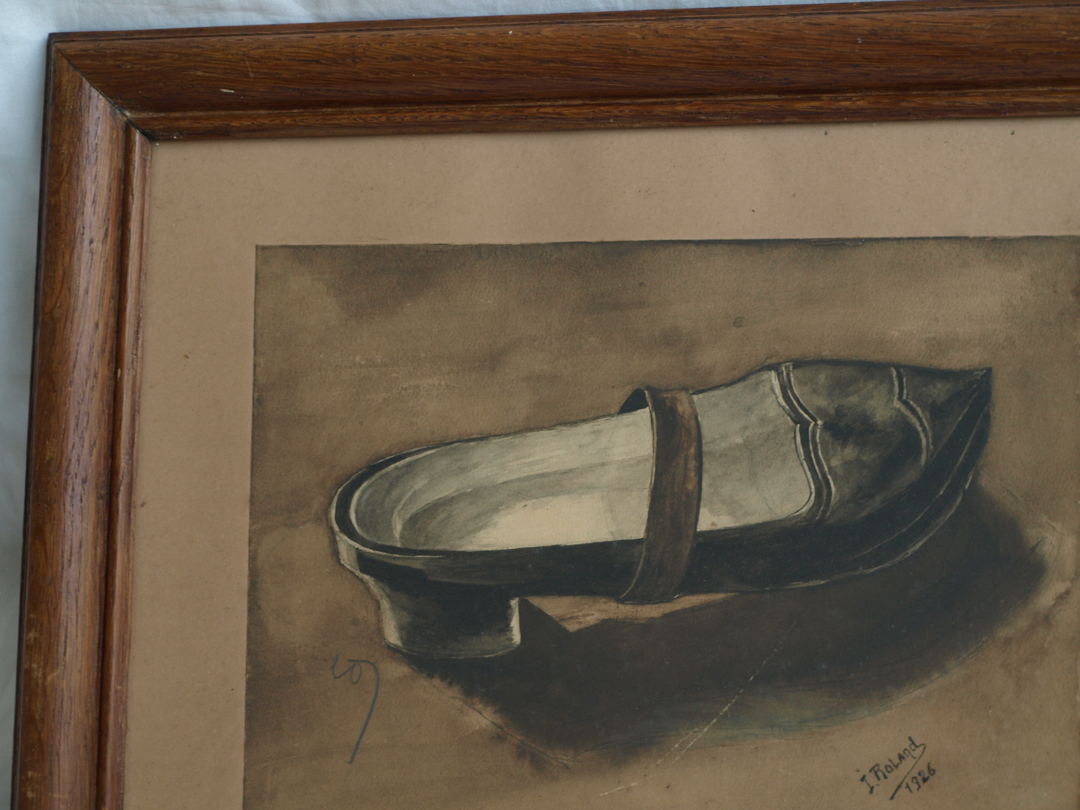 Niet of onleesbaar gesigneerd - Aquarel – Damesschoen – 1926 - gesigneerd & ingelijst  kopen? Bied vanaf 1!