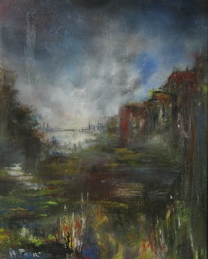 Niet of onleesbaar gesigneerd - Olieverf op doek, Landschap - Ingelijst kopen? Bied vanaf 1!