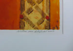 Willem van Scheijndel - Zeefdruk op papier, She was looking back to see if ... - Ingelijst (Groot) kopen? Bied vanaf 60!
