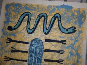 Bettina Lopetro - Zeefdruk, titel, "Fork ". kopen? Bied vanaf 20!