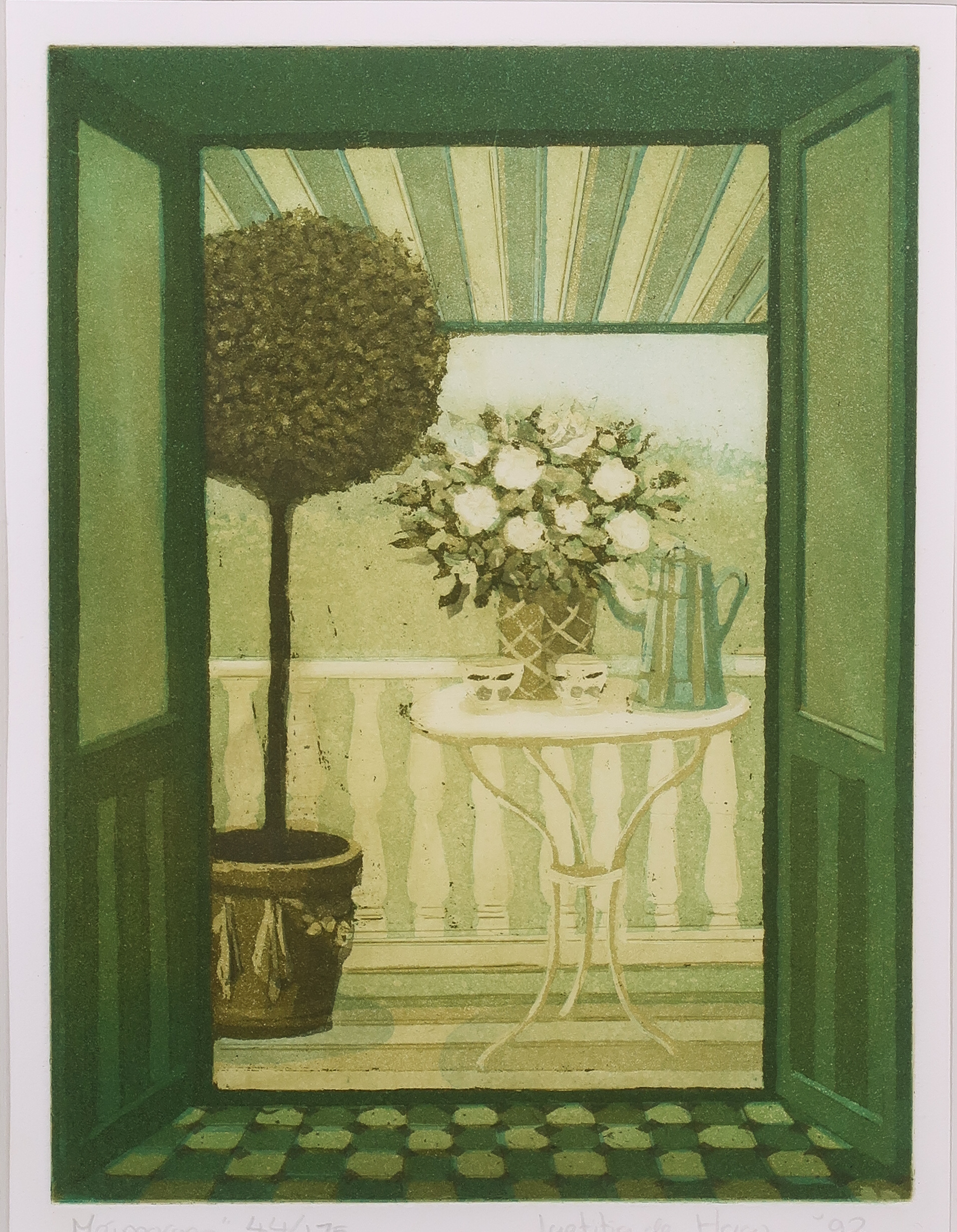 Laetitia de Haas - Ets en aquatint, Meimorgen - Ingelijst kopen? Bied vanaf 1!