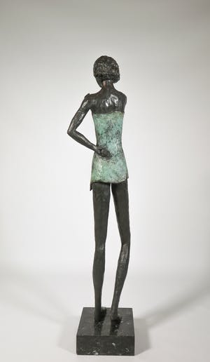 Isabel Ruys-Dudok van Heel - Bronzen beeld met tweekleurig patina, Eerste dans kopen? Bied vanaf 1300!