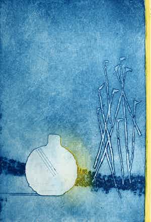 Jan Montyn - kleurenets - 'Bloemen op weg naar zon' - 1988 (Oplage slechts 35 ex.) verkocht voor € 130!