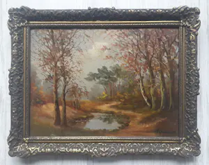 Jan van Vlaardingen - Landschap met bomen en vijvertje kopen? Bied vanaf 49!