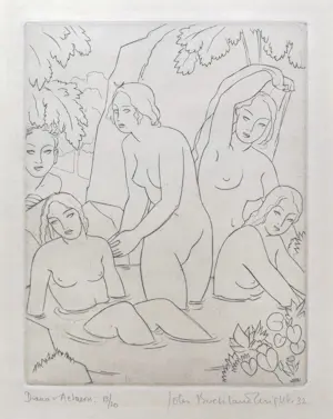 John Buckland Wright - Diana v Actaeon, ets (kleine oplage) kopen? Bied vanaf 295!