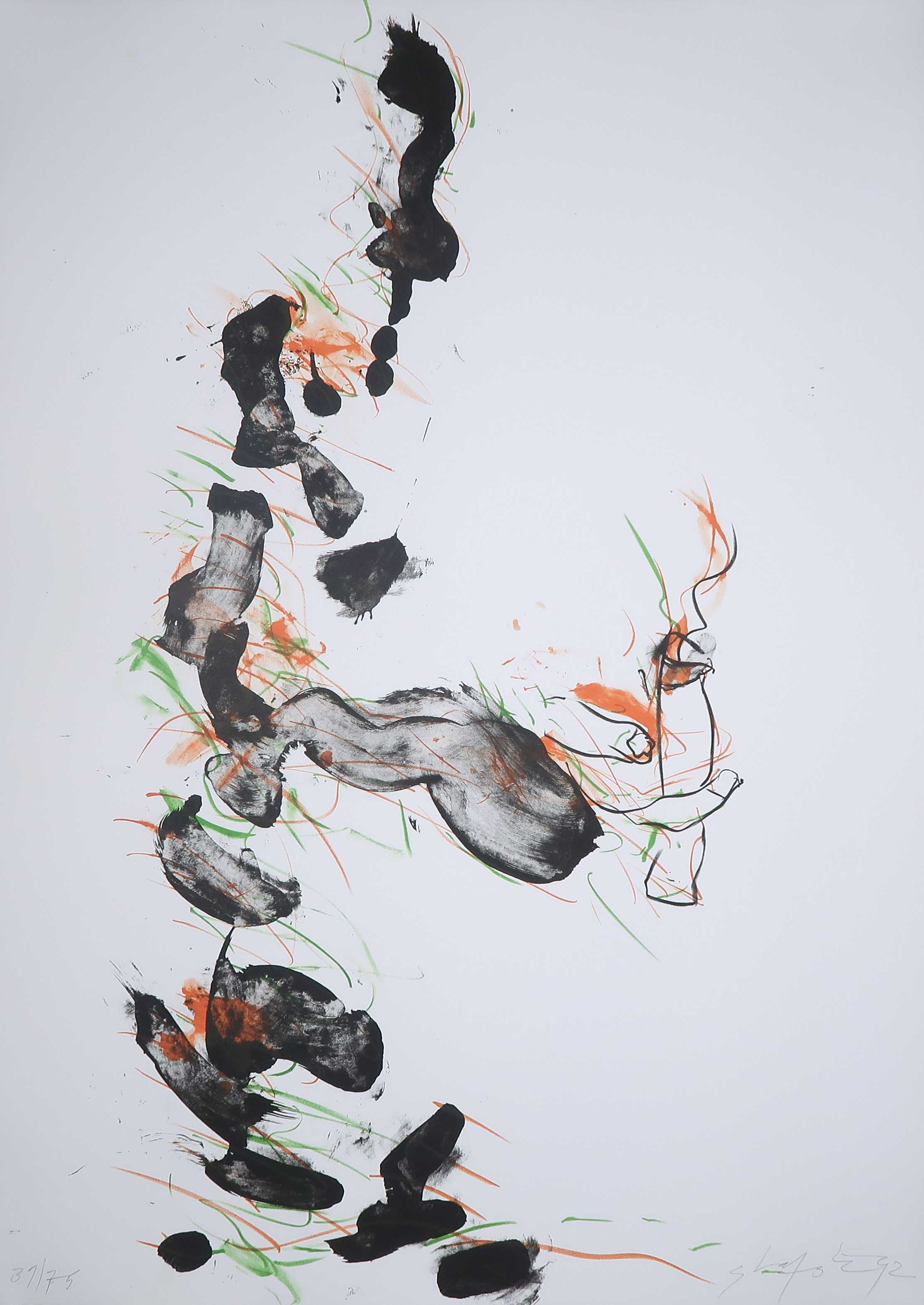 Ger Lataster - Litho, Zonder titel verkocht voor € 50!